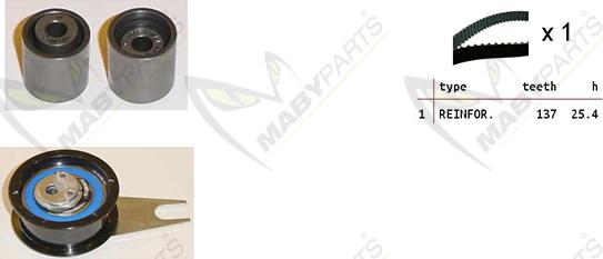 Mabyparts OBK010238 - Комплект зубчатого ремня ГРМ autosila-amz.com