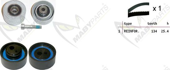 Mabyparts OBK010237 - Комплект зубчатого ремня ГРМ autosila-amz.com