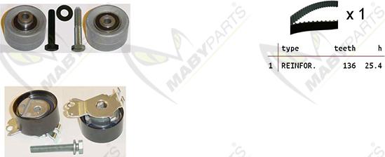 Mabyparts OBK010270 - Комплект зубчатого ремня ГРМ autosila-amz.com