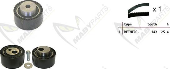 Mabyparts OBK010271 - Комплект зубчатого ремня ГРМ autosila-amz.com