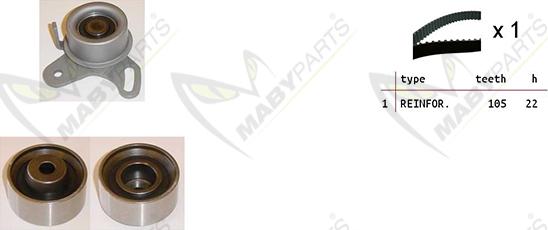 Mabyparts OBK010273 - Комплект зубчатого ремня ГРМ autosila-amz.com