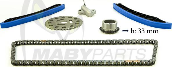 Mabyparts OTK031115 - Комплект цепи привода распредвала autosila-amz.com