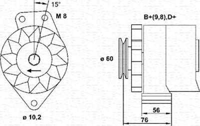 Magneti Marelli 944356217010 - Генератор autosila-amz.com