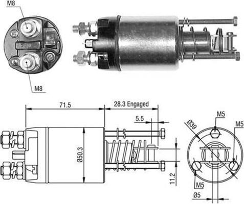 Magneti Marelli 940113050498 - Тяговое реле, соленоид, стартер autosila-amz.com