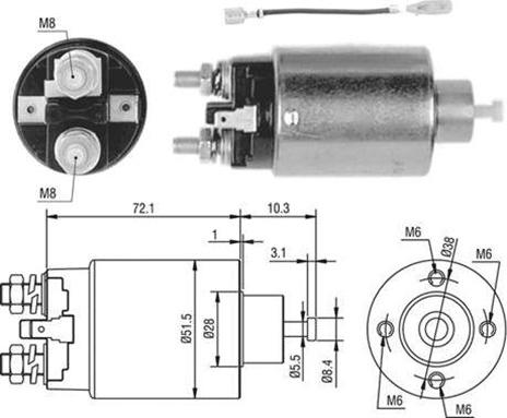 Magneti Marelli 940113050443 - Тяговое реле, соленоид, стартер autosila-amz.com