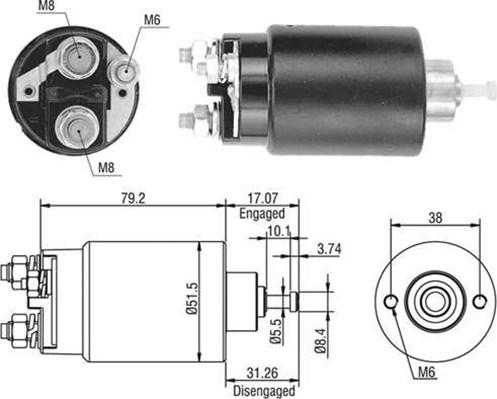 Magneti Marelli 940113050405 - Тяговое реле, соленоид, стартер autosila-amz.com