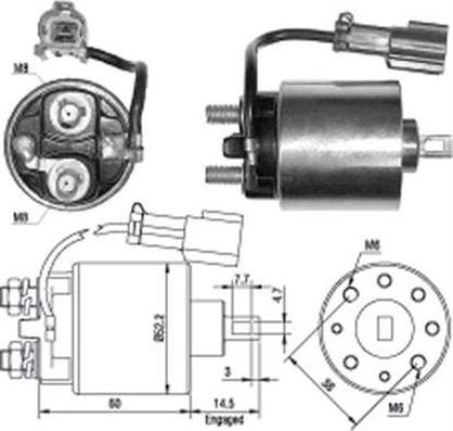 Magneti Marelli 940113050400 - Тяговое реле, соленоид, стартер autosila-amz.com