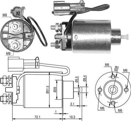 Magneti Marelli 940113050482 - Тяговое реле, соленоид, стартер autosila-amz.com