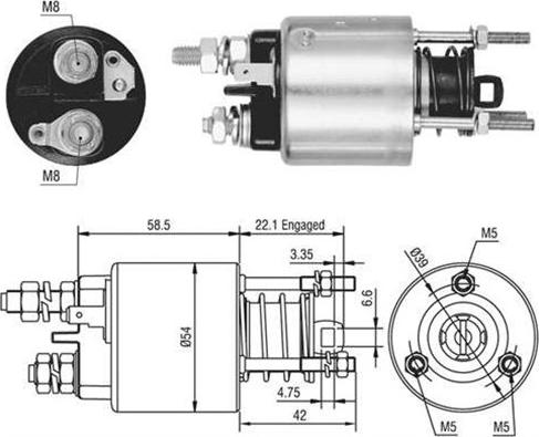 Magneti Marelli 940113050473 - Тяговое реле, соленоид, стартер autosila-amz.com