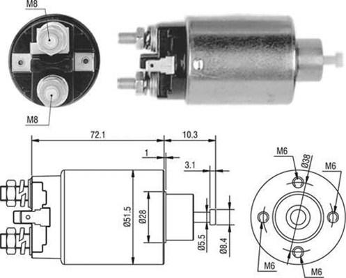 Magneti Marelli 940113050477 - Тяговое реле, соленоид, стартер autosila-amz.com