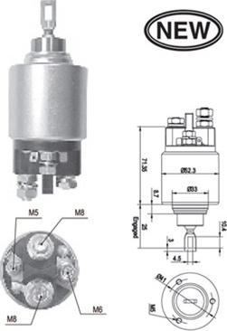 Magneti Marelli 940113050555 - Тяговое реле, соленоид, стартер autosila-amz.com