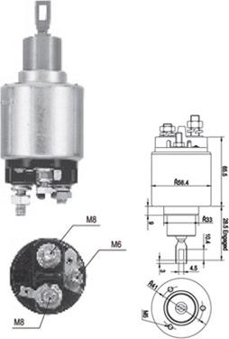 Magneti Marelli 940113050558 - Тяговое реле, соленоид, стартер autosila-amz.com