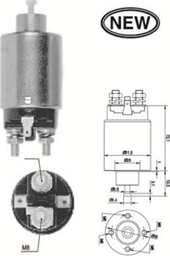 Magneti Marelli 940113050566 - Тяговое реле, соленоид, стартер autosila-amz.com