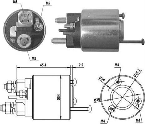 Magneti Marelli 940113050066 - Тяговое реле, соленоид, стартер autosila-amz.com