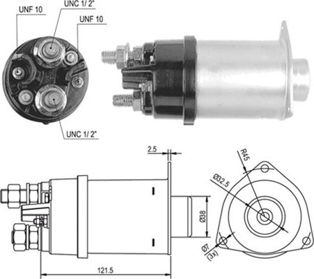 Magneti Marelli 940113050032 - Тяговое реле, соленоид, стартер autosila-amz.com