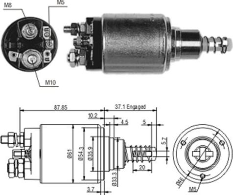 Magneti Marelli 940113050193 - Тяговое реле, соленоид, стартер autosila-amz.com