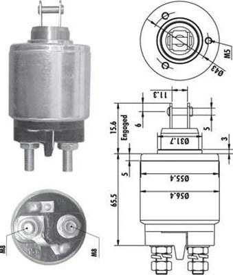 Magneti Marelli 940113050132 - Тяговое реле, соленоид, стартер autosila-amz.com