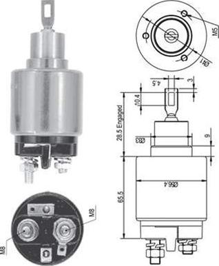 Magneti Marelli 940113050127 - Тяговое реле, соленоид, стартер autosila-amz.com