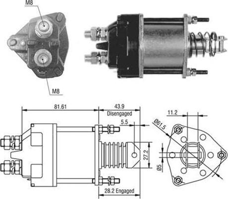 Magneti Marelli 940113050391 - Тяговое реле, соленоид, стартер autosila-amz.com