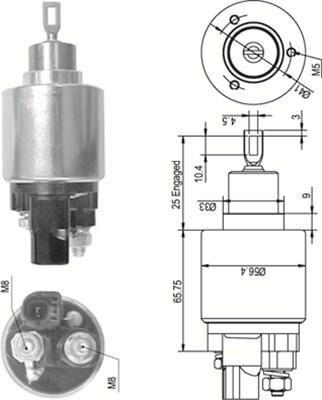 Magneti Marelli 940113050349 - Тяговое реле, соленоид, стартер autosila-amz.com