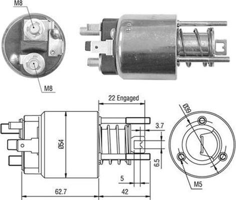 Magneti Marelli 940113050356 - Тяговое реле, соленоид, стартер autosila-amz.com