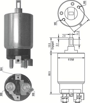 Magneti Marelli 940113050351 - Тяговое реле, соленоид, стартер autosila-amz.com