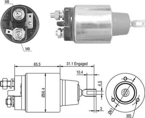 Magneti Marelli 940113050380 - Тяговое реле, соленоид, стартер autosila-amz.com