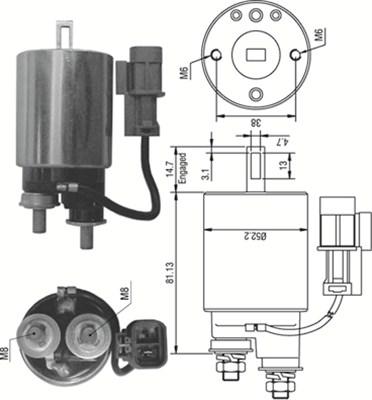 Magneti Marelli 940113050381 - Тяговое реле, соленоид, стартер autosila-amz.com