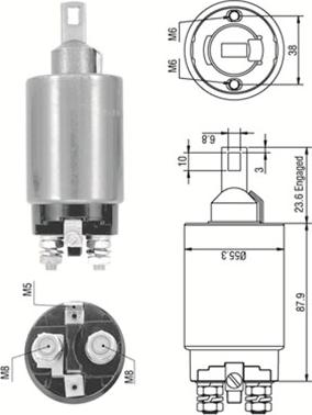 Magneti Marelli 940113050333 - Тяговое реле, соленоид, стартер autosila-amz.com