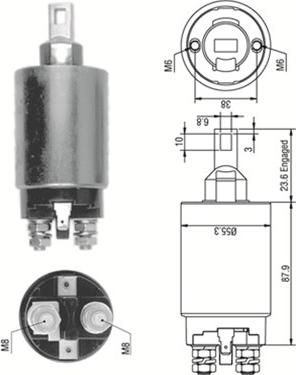 Magneti Marelli 940113050332 - Тяговое реле, соленоид, стартер autosila-amz.com