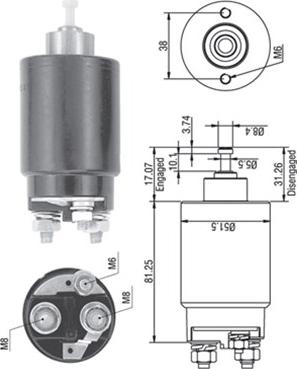 Magneti Marelli 940113050264 - Тяговое реле, соленоид, стартер autosila-amz.com