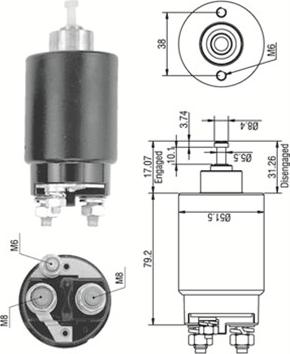 Magneti Marelli 940113050265 - Тяговое реле, соленоид, стартер autosila-amz.com