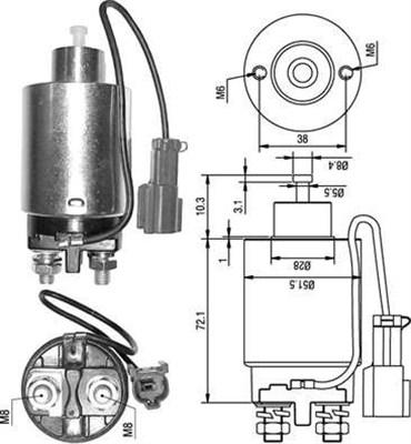 Magneti Marelli 940113050285 - Тяговое реле, соленоид, стартер autosila-amz.com