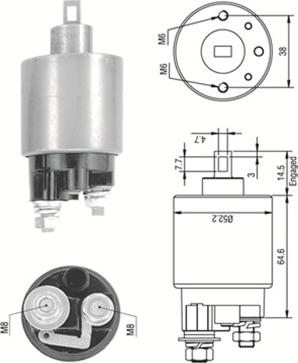 Magneti Marelli 940113050239 - Тяговое реле, соленоид, стартер autosila-amz.com