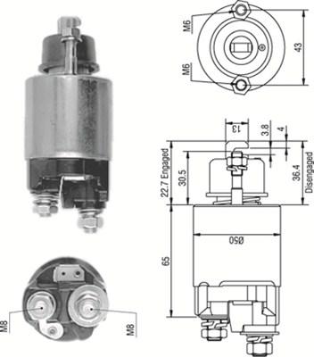 Magneti Marelli 940113050234 - Тяговое реле, соленоид, стартер autosila-amz.com