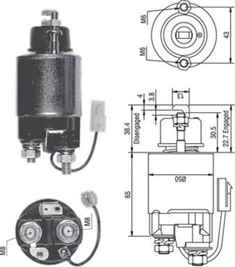 Magneti Marelli 940113050232 - Тяговое реле, соленоид, стартер autosila-amz.com