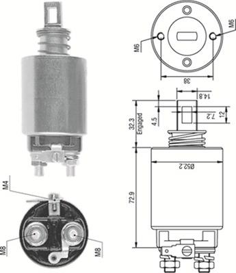 Magneti Marelli 940113050279 - Тяговое реле, соленоид, стартер autosila-amz.com