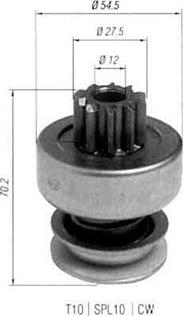 Magneti Marelli 940113020454 - Ведущая шестерня, бендикс, стартер autosila-amz.com