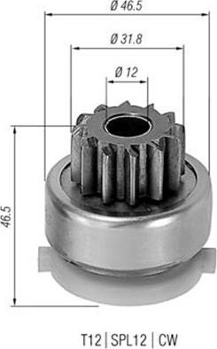 Magneti Marelli 940113020437 - Ведущая шестерня, бендикс, стартер autosila-amz.com