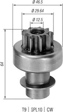 Magneti Marelli 940113020043 - Ведущая шестерня, бендикс, стартер autosila-amz.com