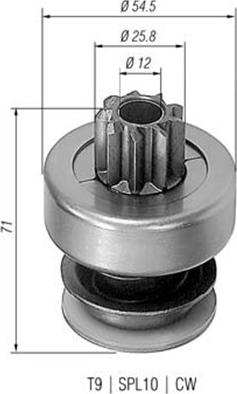 Magneti Marelli 940113020061 - БЕНДИКС СТАРТЕРА ALFA ROMEO AUDI HANOMAG MERCEDES VW VOLVO autosila-amz.com