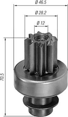 Magneti Marelli 940113020148 - Ведущая шестерня, бендикс, стартер autosila-amz.com