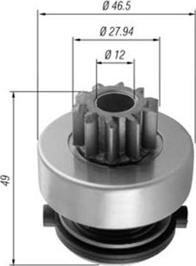 Magneti Marelli 940113020353 - Ведущая шестерня, бендикс, стартер autosila-amz.com