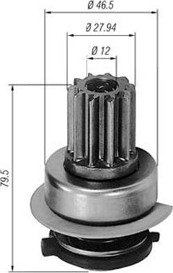 Magneti Marelli 940113020291 - Ведущая шестерня, бендикс, стартер autosila-amz.com