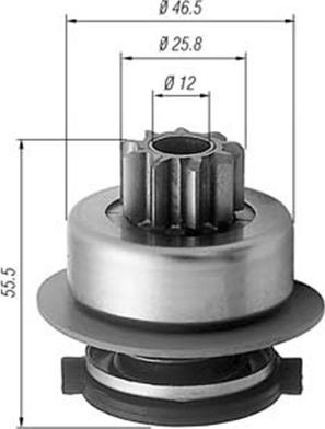 Magneti Marelli 940113020256 - Starter freewheel gear (number of teeth:9) fits: AUDI A3 VW GOLF III, autosila-amz.com