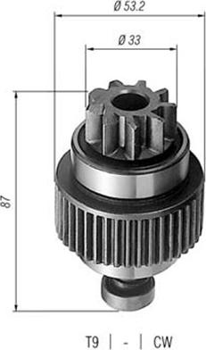 Magneti Marelli 940113020250 - Ведущая шестерня, бендикс, стартер autosila-amz.com