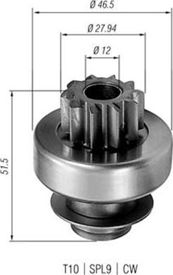 Magneti Marelli 940113020227 - Ведущая шестерня, бендикс, стартер autosila-amz.com