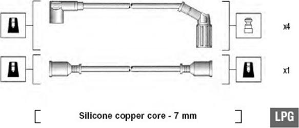 Magneti Marelli 941065070543 - Комплект проводов зажигания autosila-amz.com