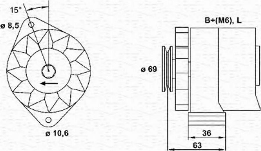 Magneti Marelli 943346033010 - Генератор autosila-amz.com