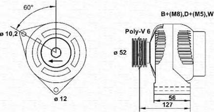 Magneti Marelli 943355095010 - Генератор autosila-amz.com